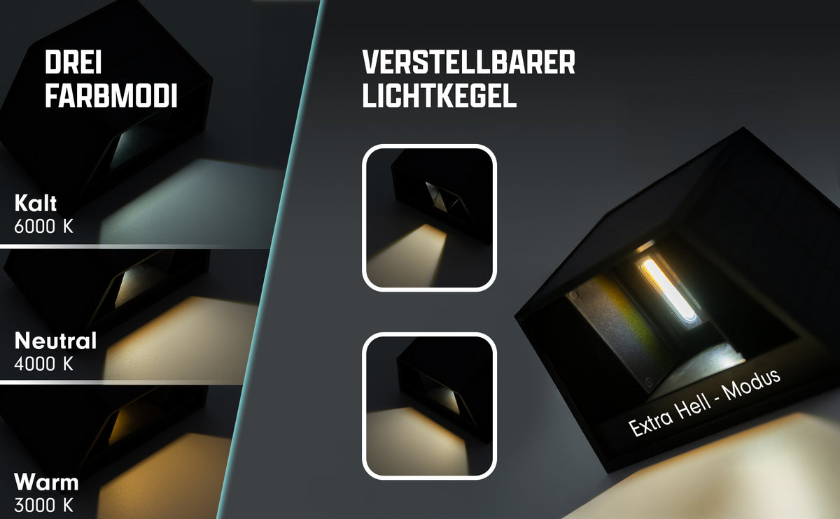 LED Solar Ambientelicht mit Magnethalterung - 2er Set