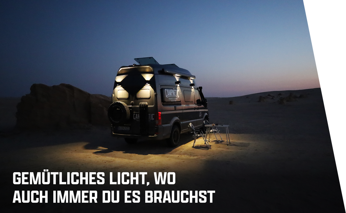 LED Solar Ambientelicht mit Magnethalterung - 2er Set