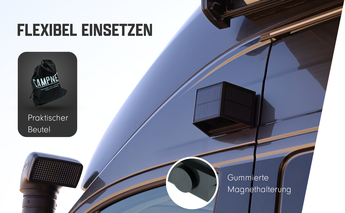 LED Solar Ambientelicht mit Magnethalterung - 2er Set