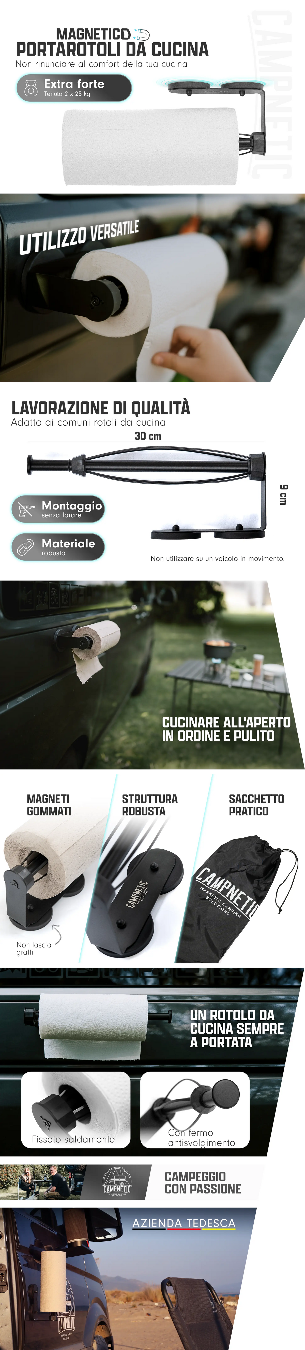 Portarotolo magnetico da cucina