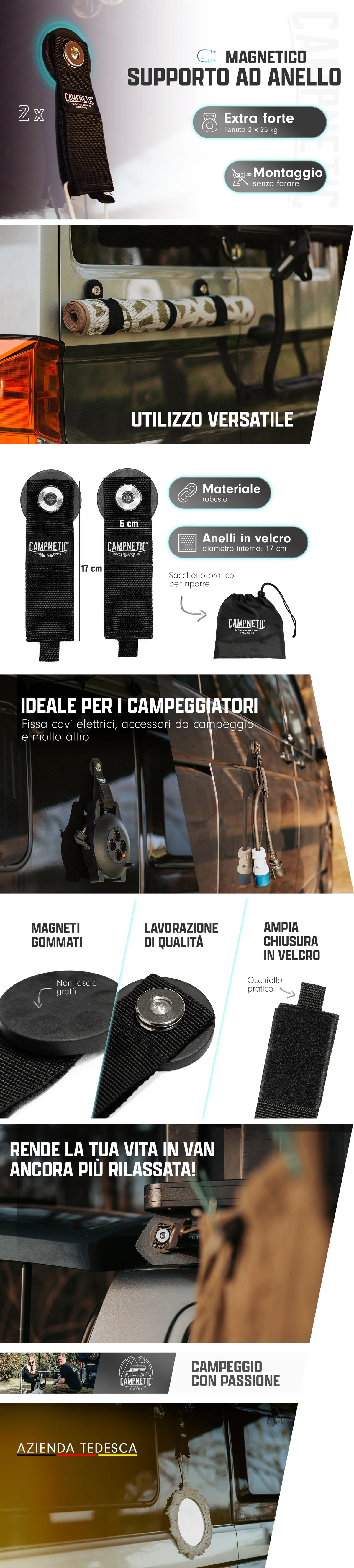 Porta anelli magnetici - set da 2