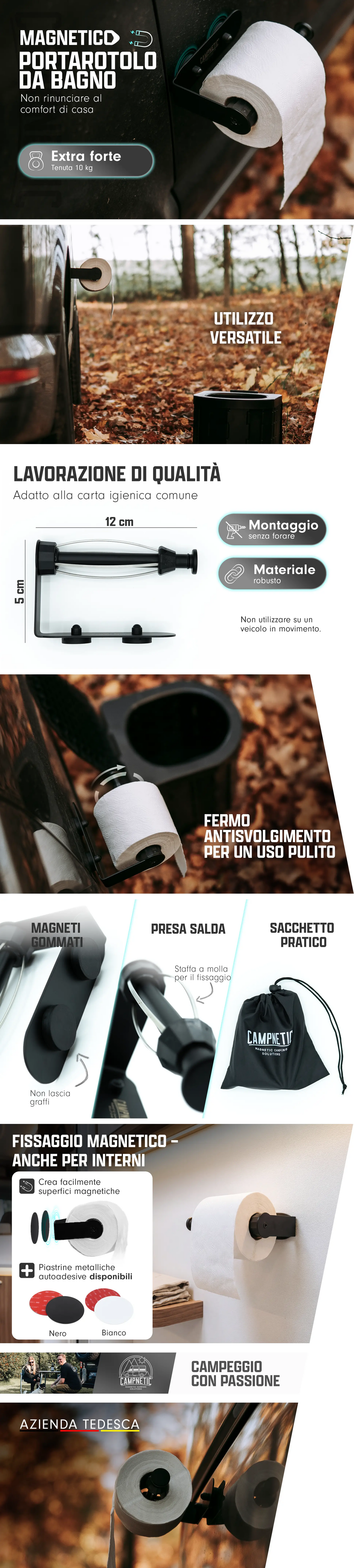 Portarotolo magnetico