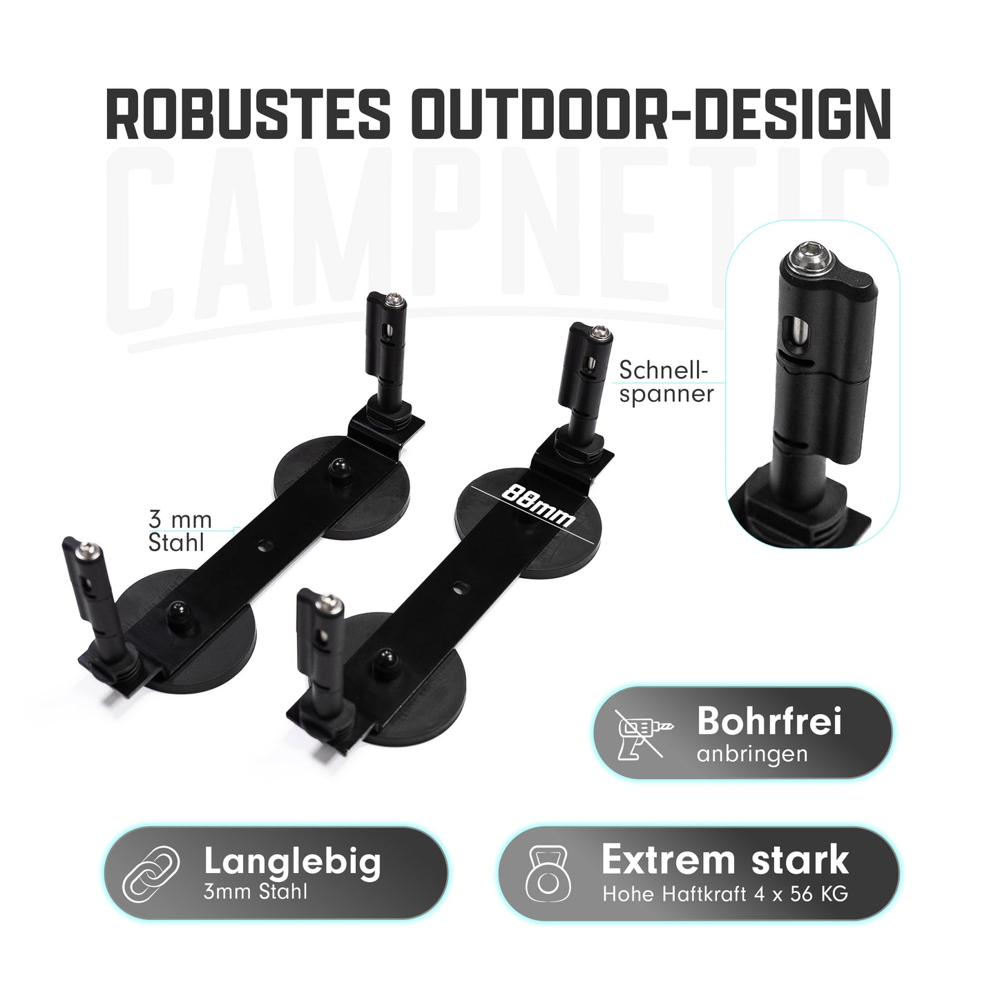 Magnetische Halterung für MaxTrax Sandboards
