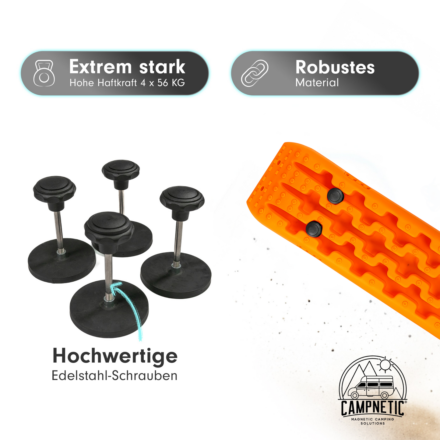 Sandboards orange mit magnetischer Halterung