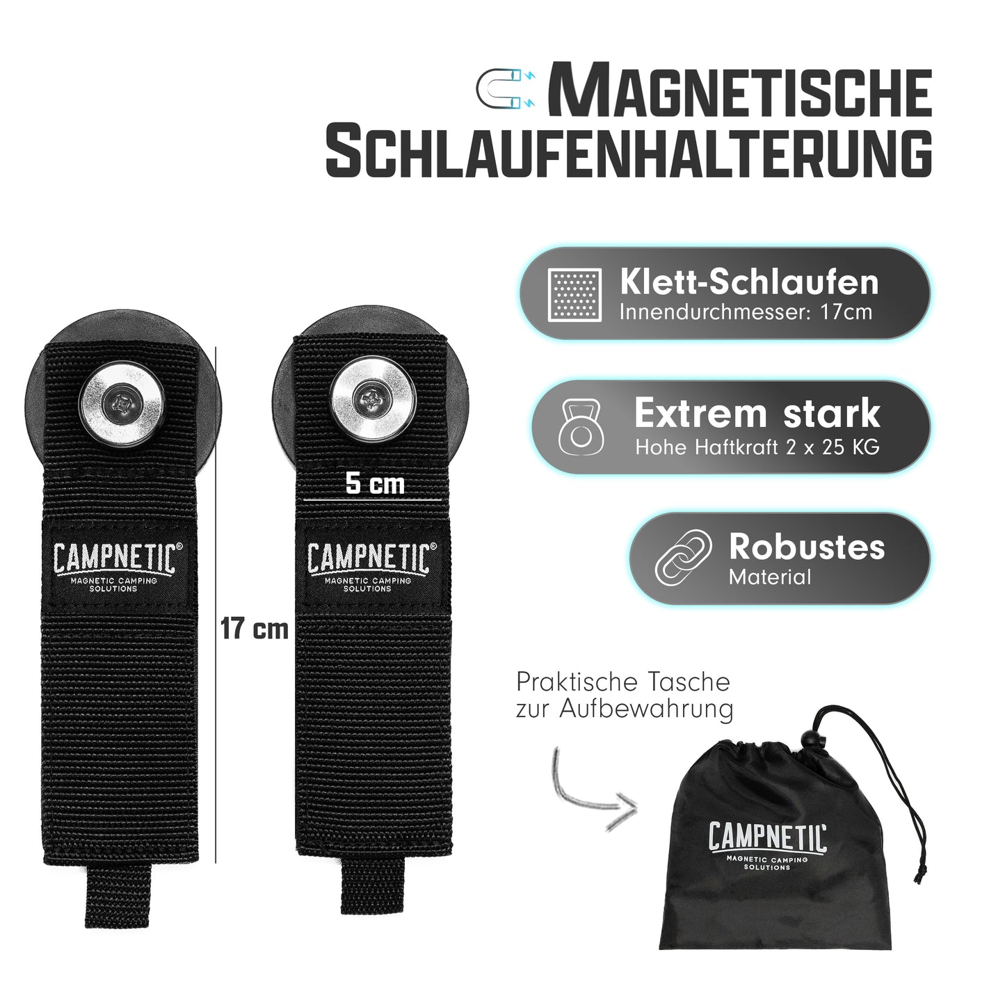 magnet klettband schlaufenhalter camping vanlife magnethalter halterung wohnmobil befestigung
