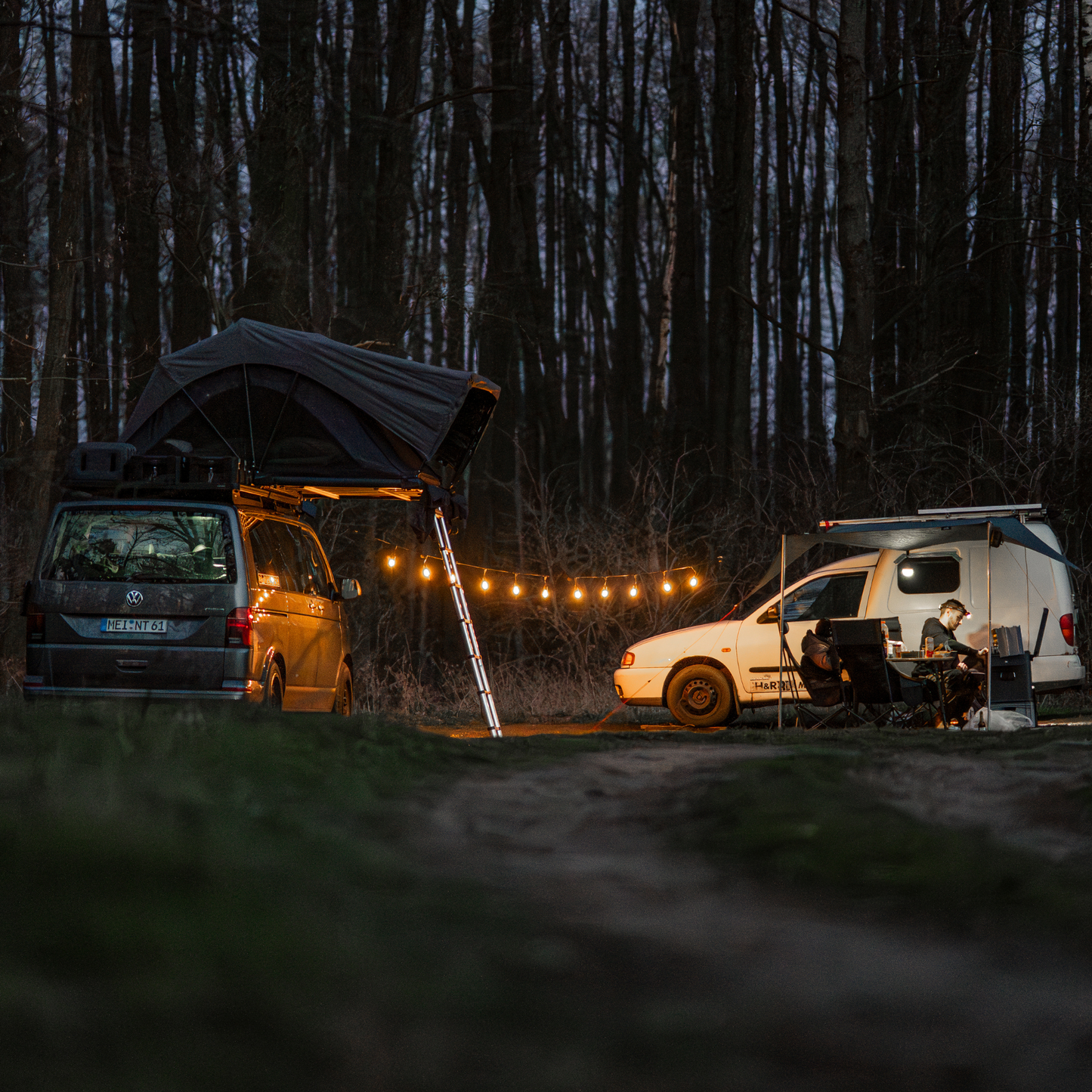 Camping LED-Solarlichterkette magnetisch