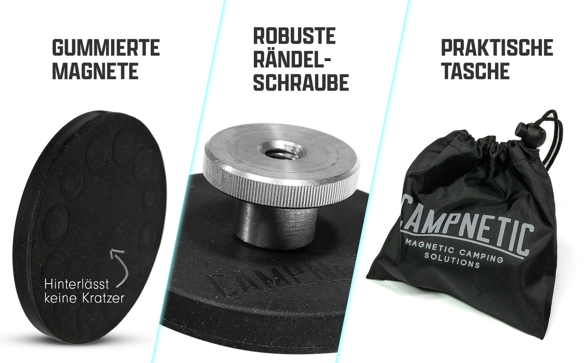 Support magnétique pour sacs solaires, lot de 2