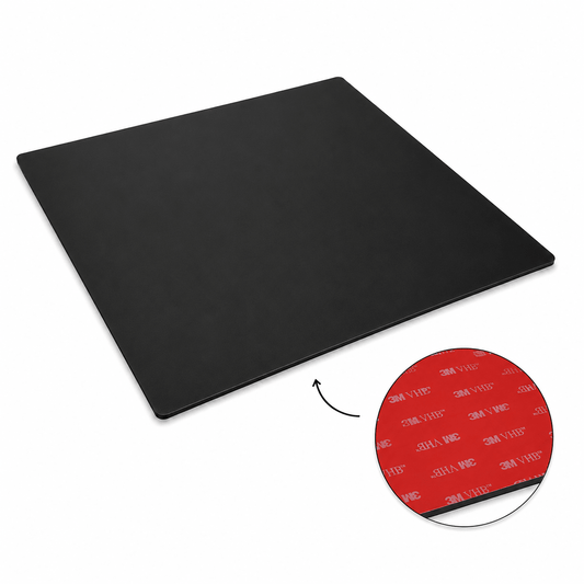 Campnatic Metallpad selbstklebend 30x30 cm Schwarz – Detailansicht Oberfläche