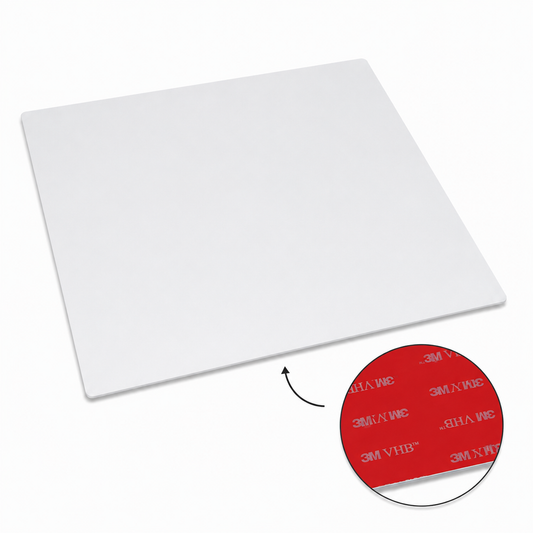 Campnatic Metallpad selbstklebend 30x30 cm Weiß – Detailansicht Oberfläche