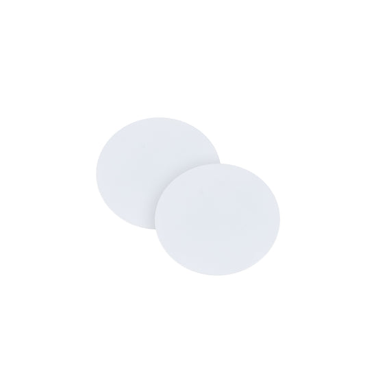 Metal pad self-adhesive 70mm white set of 2