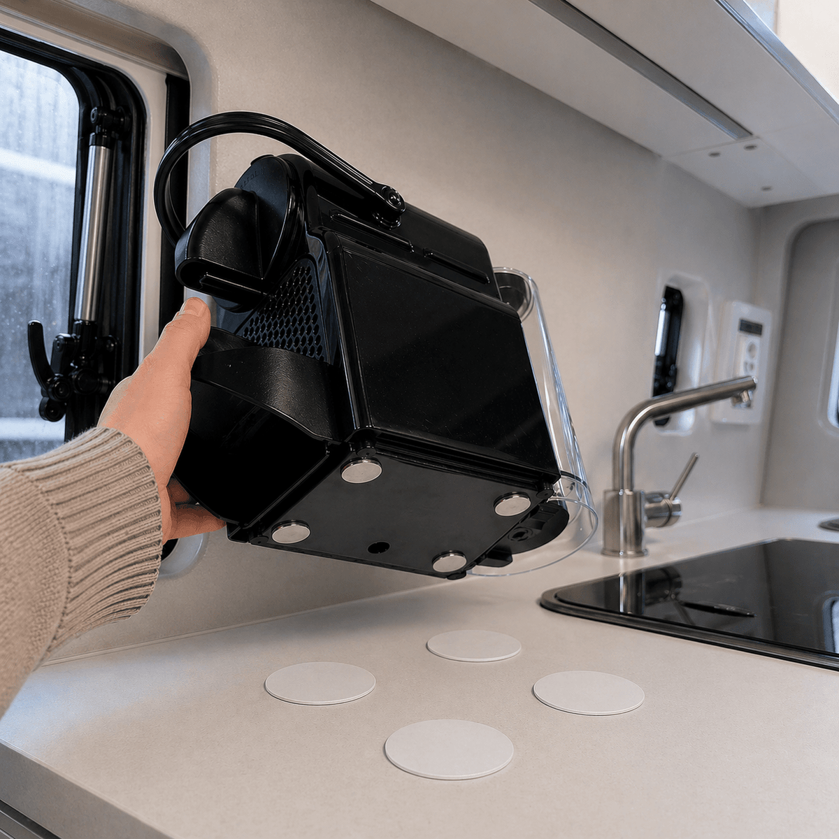 Klebemagnete mit 3M Klebefolie – selbstklebende Magnete für Vanlife Organisation