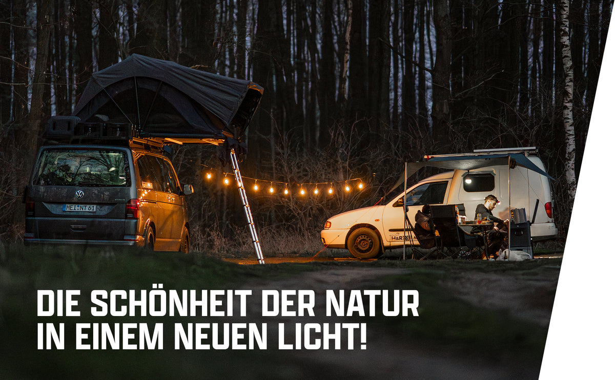 Magnetische Camping Lichterkette mit Solarpanel