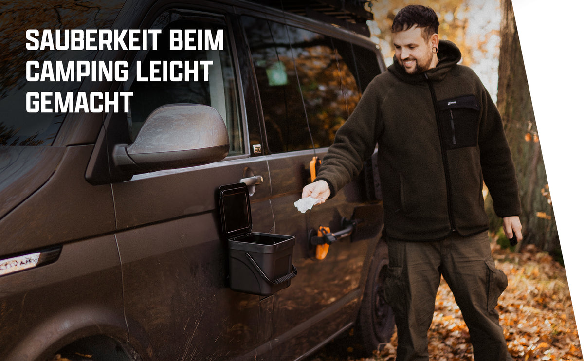 Magnetischer Mülleimer schwarz 8l