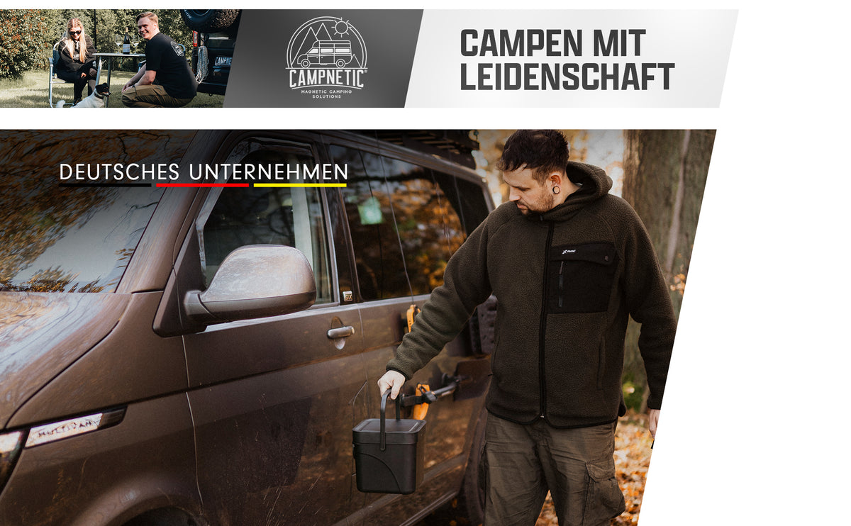 Magnetischer Mülleimer schwarz 8l