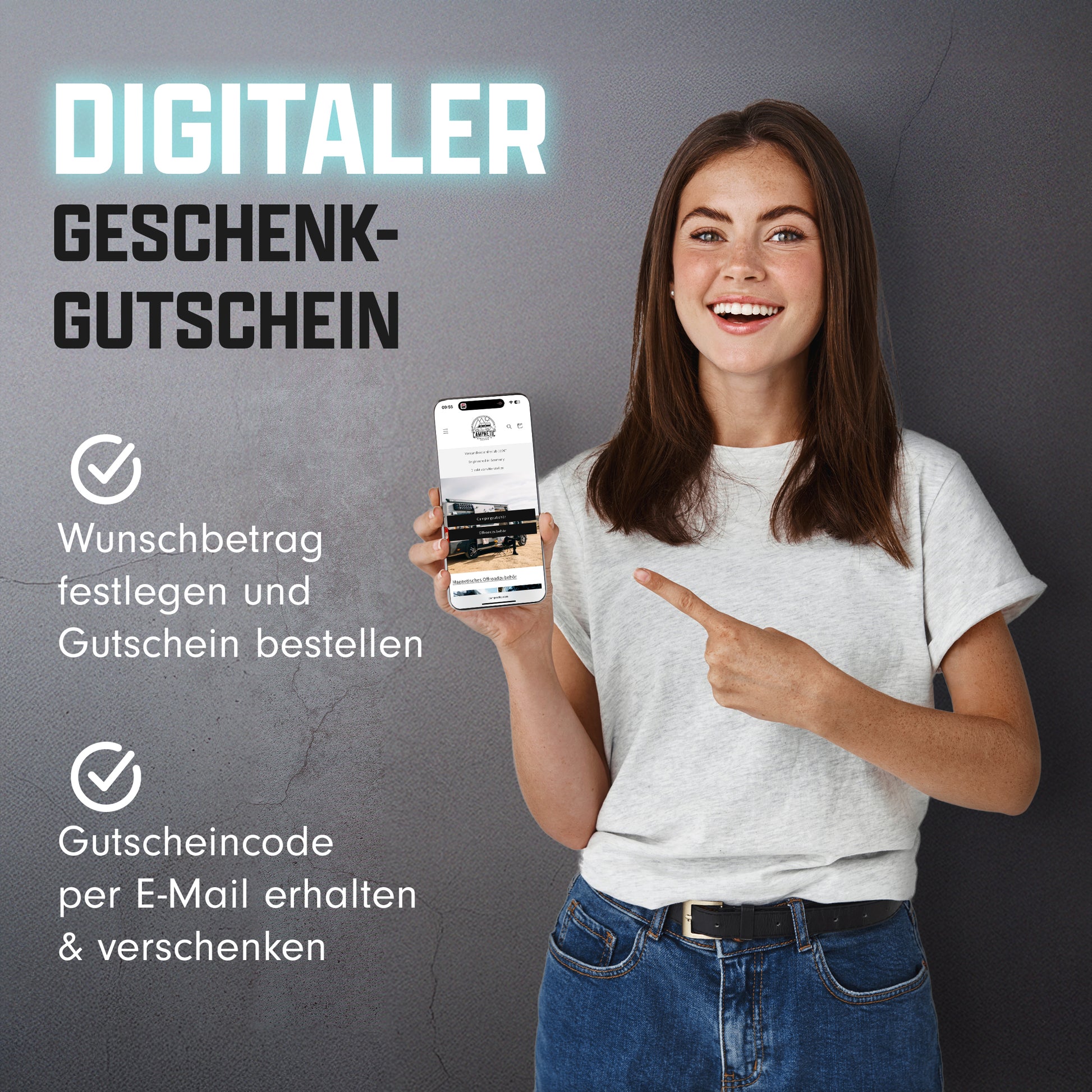 Campnetic Geschenkgutschein zum verschenken code per Email