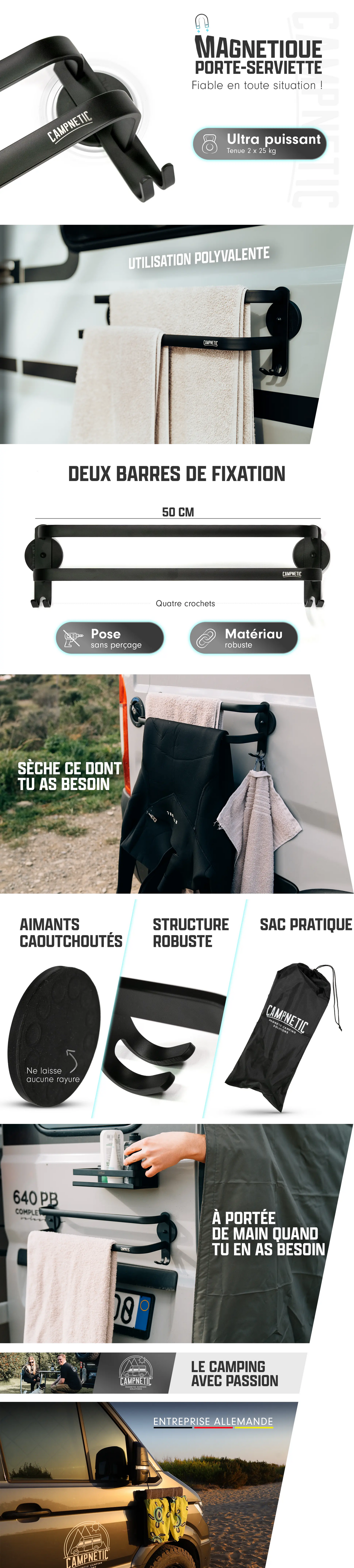 Porte-serviettes magnétique