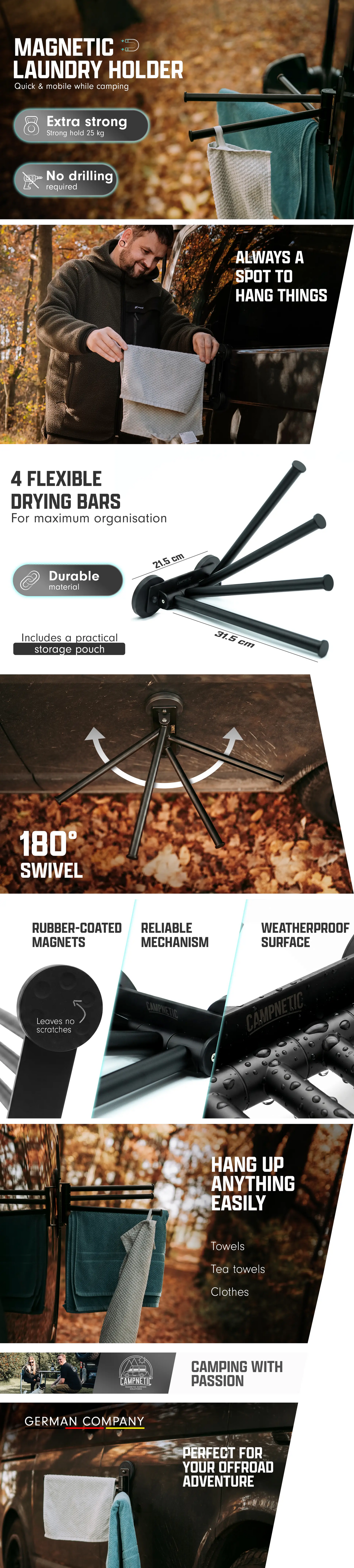 4-arm Magnetic Clothes Hanger