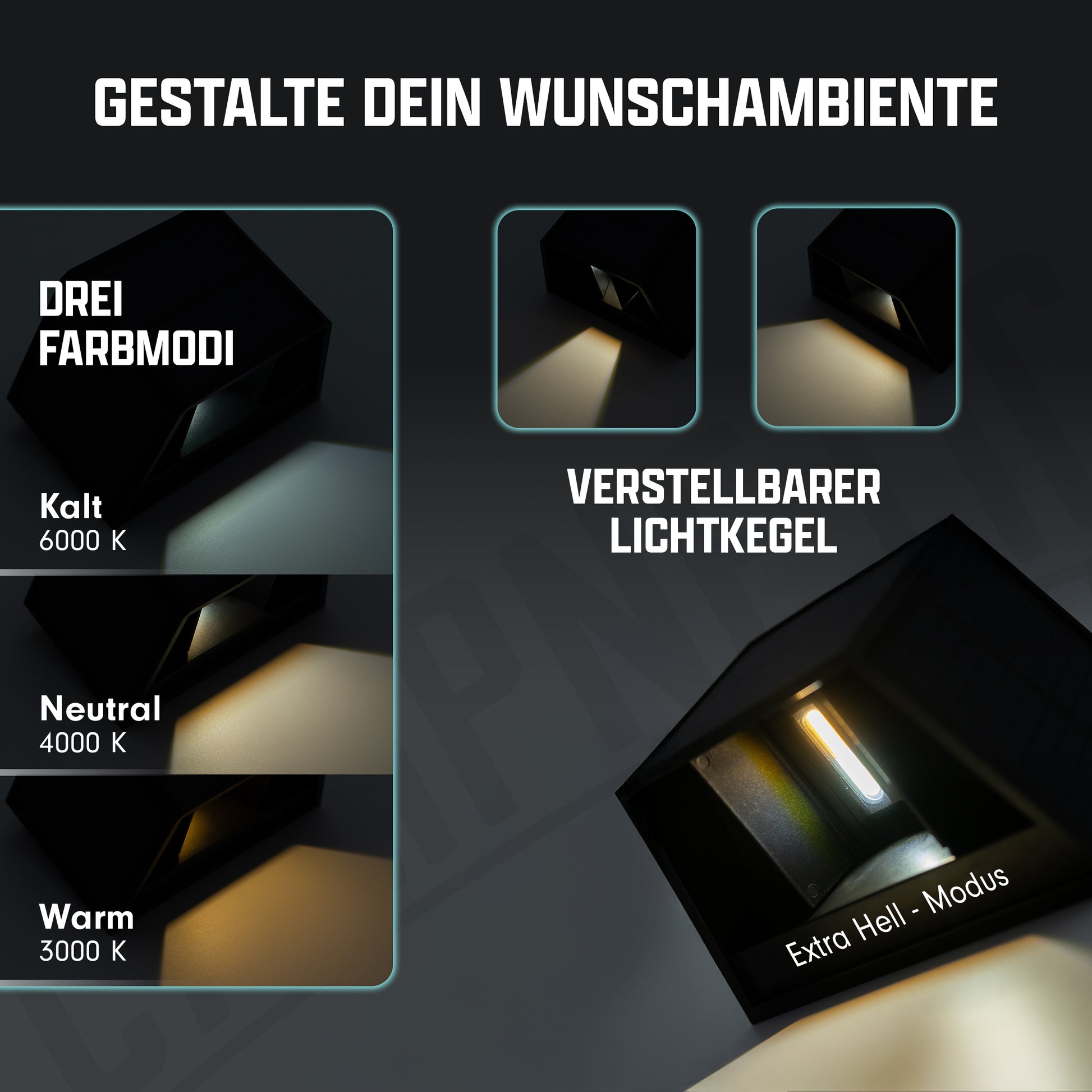 LED Camping Licht mit Magnethalterung