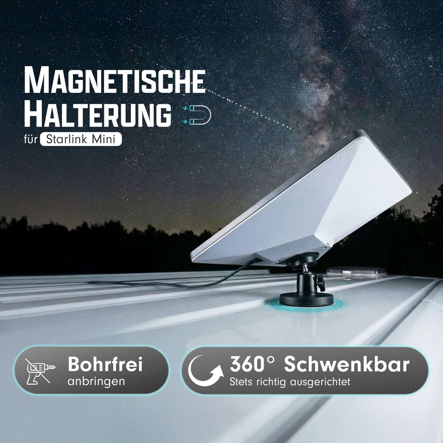 Magnetische Halterung für Starlink Mini