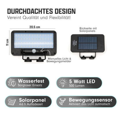Magnetische LED Solar Lampe für Camping am Camper befestigt