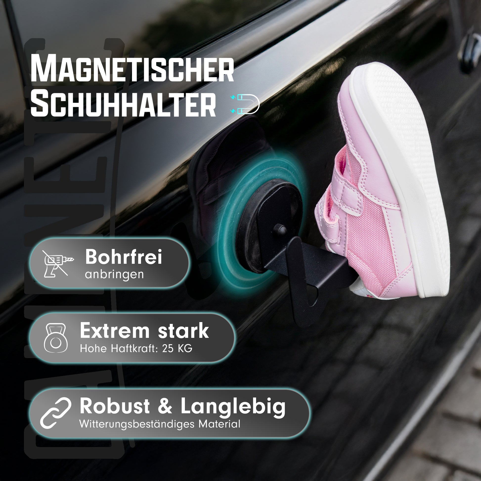Magnetischer Schuhhalter für Camper – starker Magnet mit gummierter Oberfläche für Vanlife und Camping
