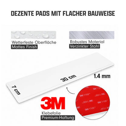 Magnetische Befestigungsfläche 30 x 7 cm Weiß