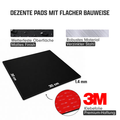 Magnetischer Haftgrund 30 x 30 cm Schwarz für Camper-Innenraum