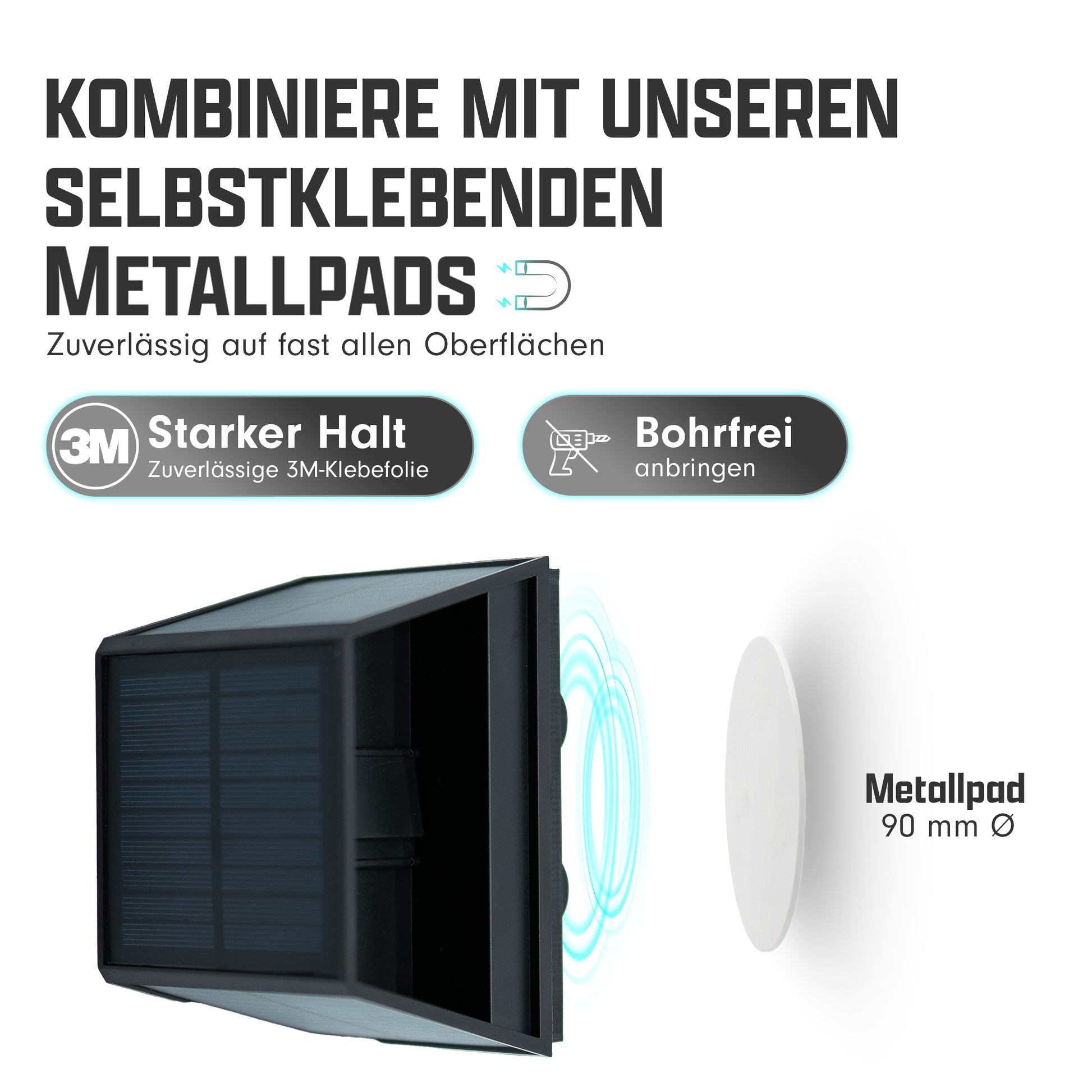 Ambientelampe magnetisch mit Metallpad selbstklebend von Campnetic