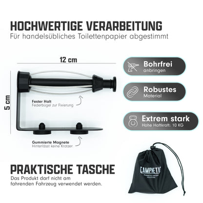 Toilettenpapierhalter mit magnetischer Befestigung zur Innen- und Außenmontage am Campingfahrzeug