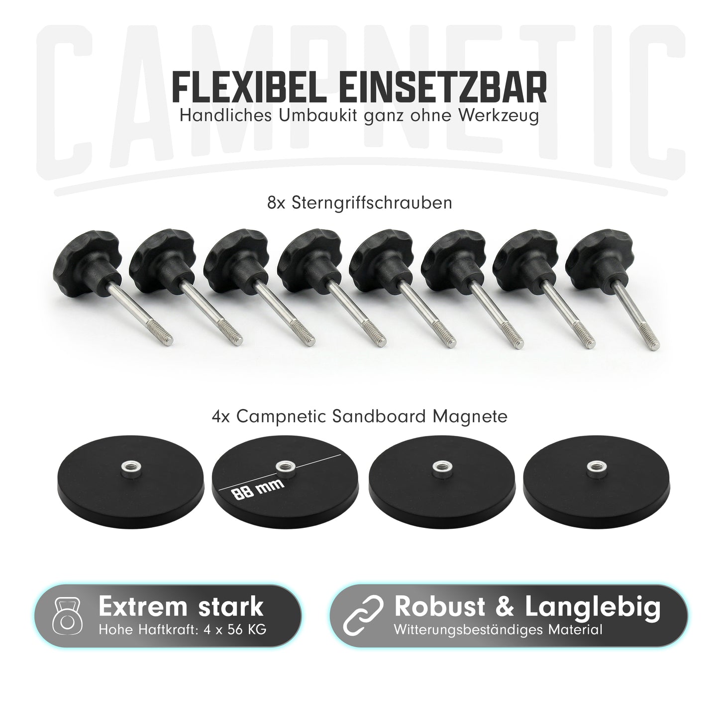 sandboards mit magnetischer halterung mit umbaukit einzeln am bus befestigen mit magnet