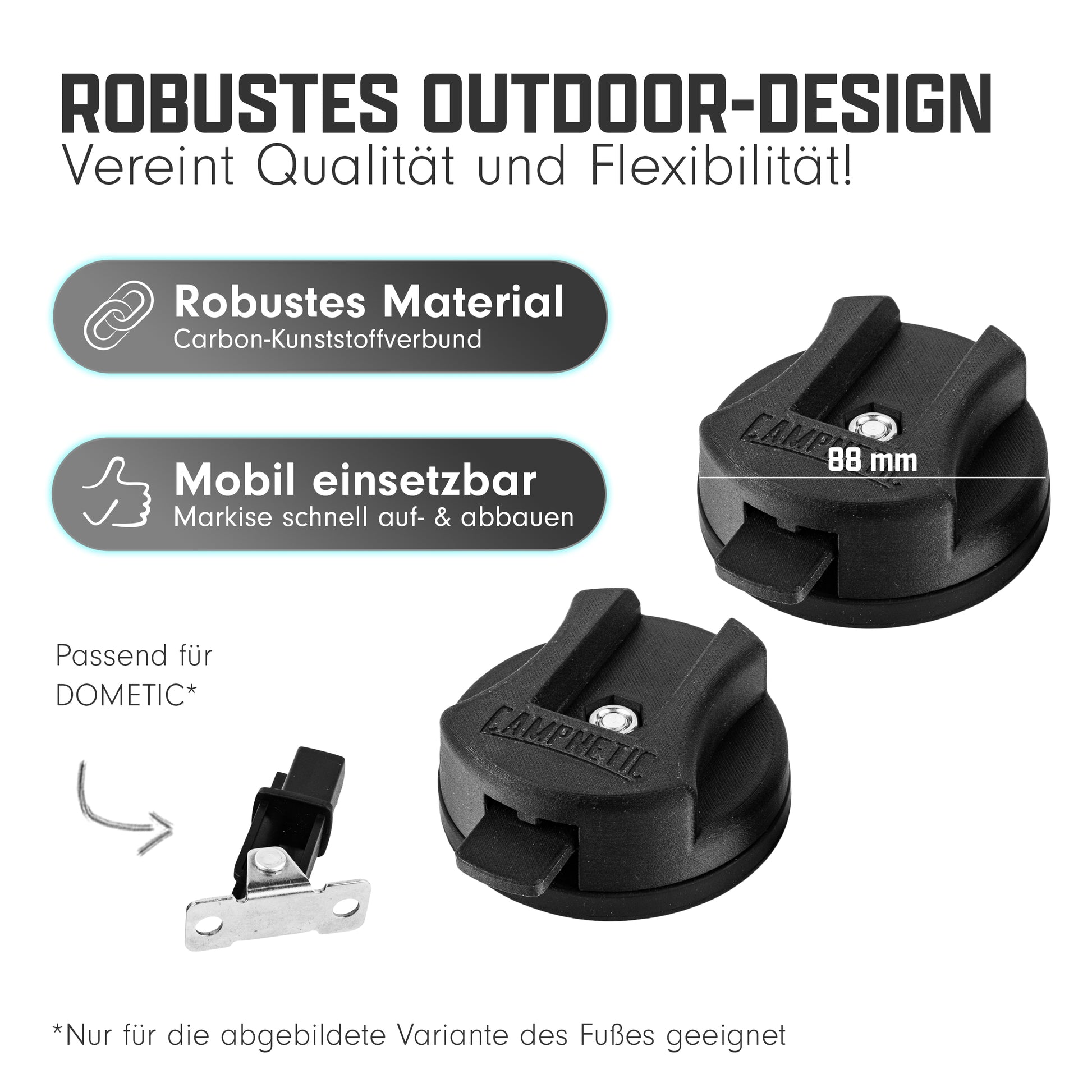 camping markisen befestigung Magnetische Markisenhalter für Thule, Fiamma, Dometic Markisen -Magnet – Campnetic