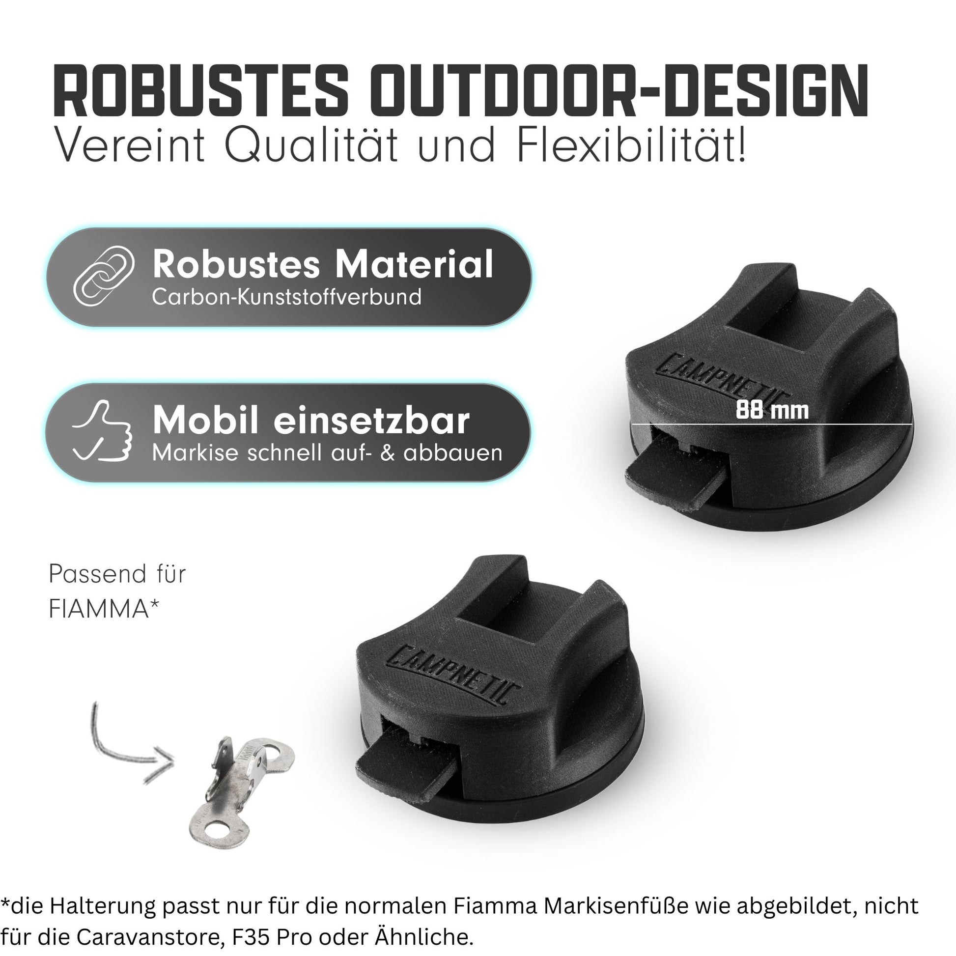 markisen befestigung wohnmobil Magnetische Markisenhalter für Thule, Fiamma, Dometic Markisen -Magnet – Campnetic