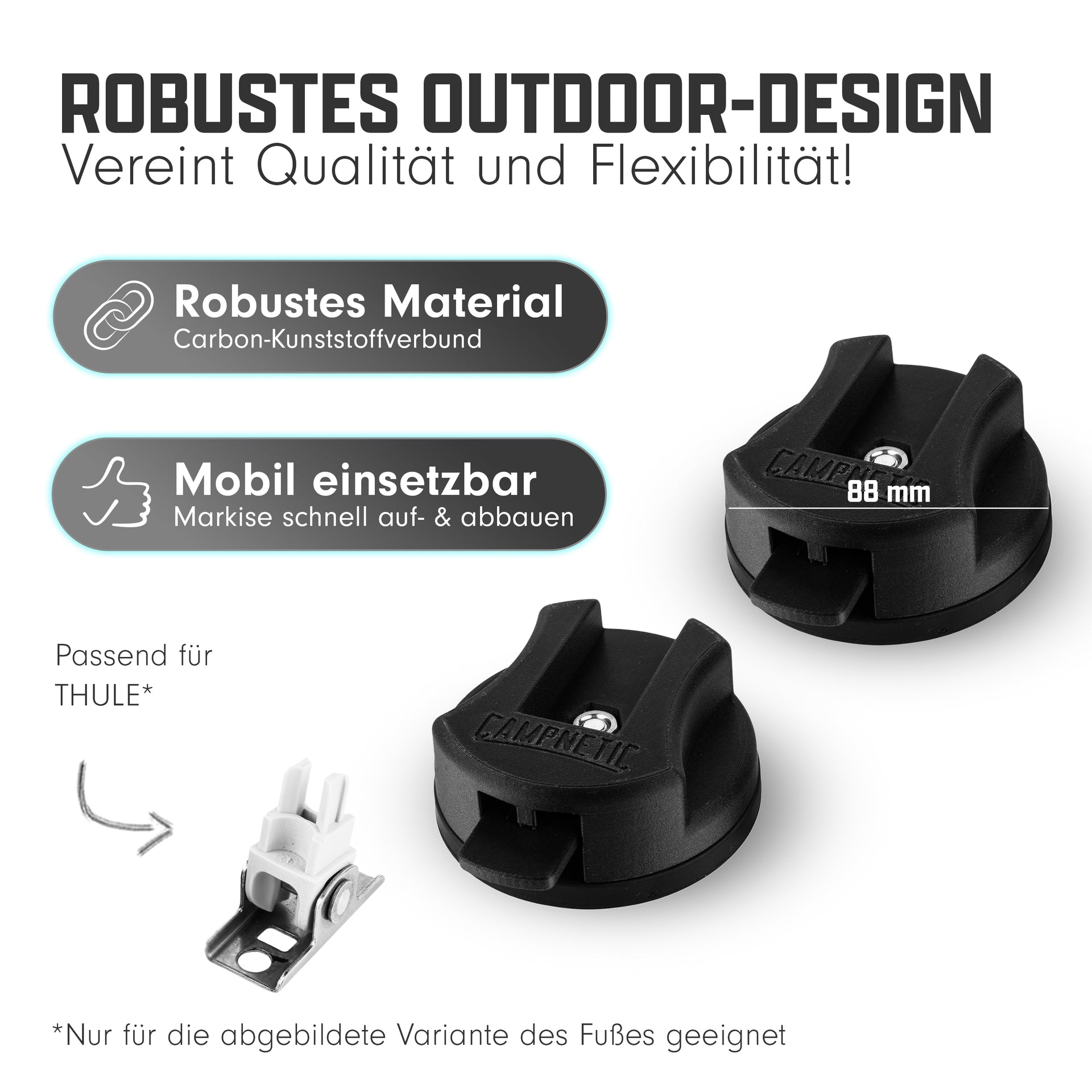 Magnet-Markisenhalter für Thule, Dometic, Fiamma