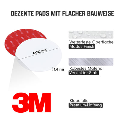 Campnetic Metallpad in Weiß zur Montage ohne Bohren im Camper