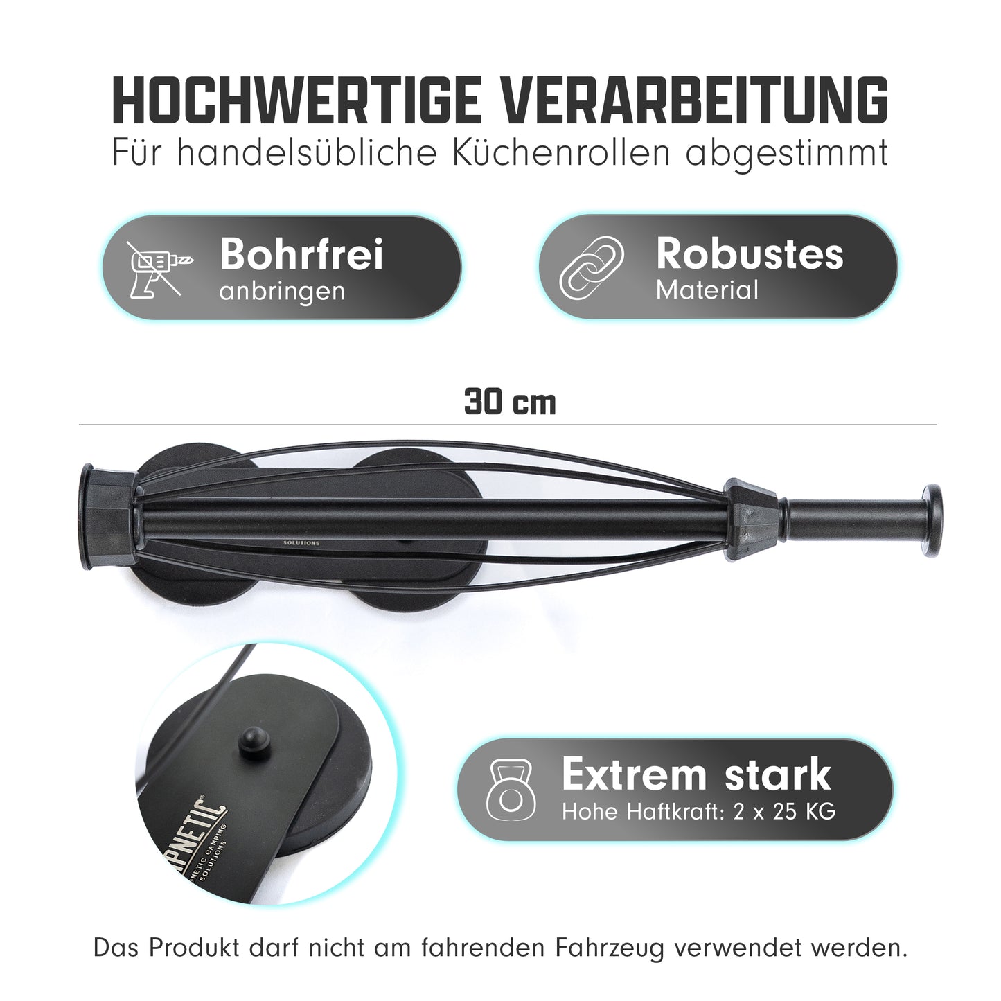 Magnetischer Küchenrollenhalter für Camping & Vanlife