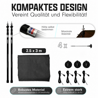 Sonnensegel magnetisch für Camper Infografik