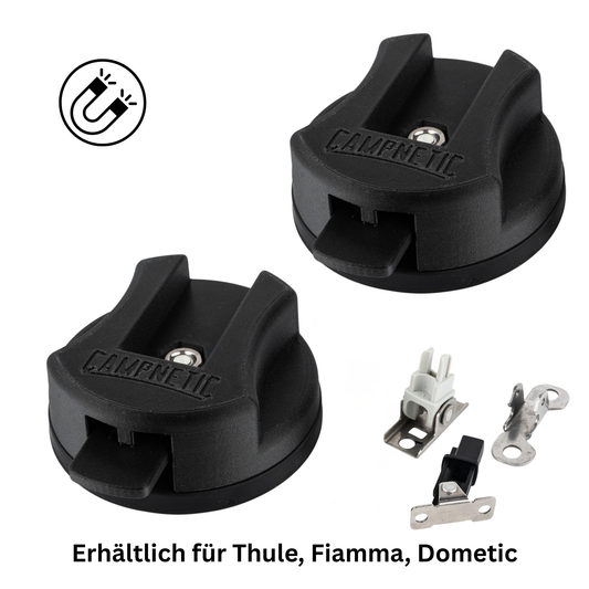 markisenfüße von campnetic passend für Fiamma, Thule, Dometic ohne Bohren am Camper befestigen