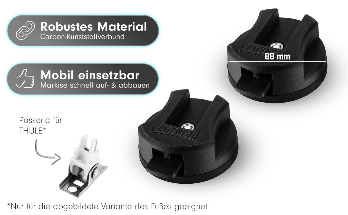 Soportes magnéticos para toldos Thule, Dometic, Fiamma - Juego de 2 unidades de Campnetic