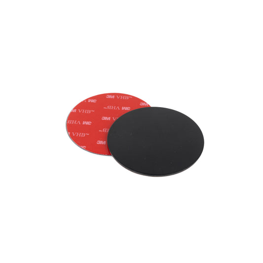 Schwarze Metallplatte als Haftgrund – Ø 70 mm oder 90 mm – für magnetische Befestigung