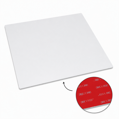 Campnatic Metallpad selbstklebend 30x30 cm Weiß – Detailansicht Oberfläche