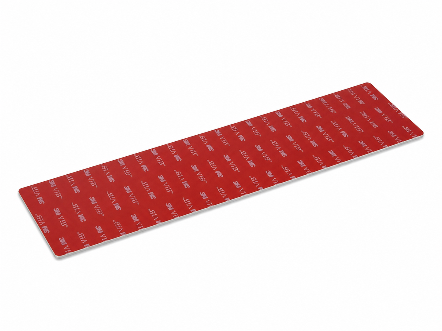 Campnatic Metallpad selbstklebend 30x7 cm Weiß mit rotem Magnetpad