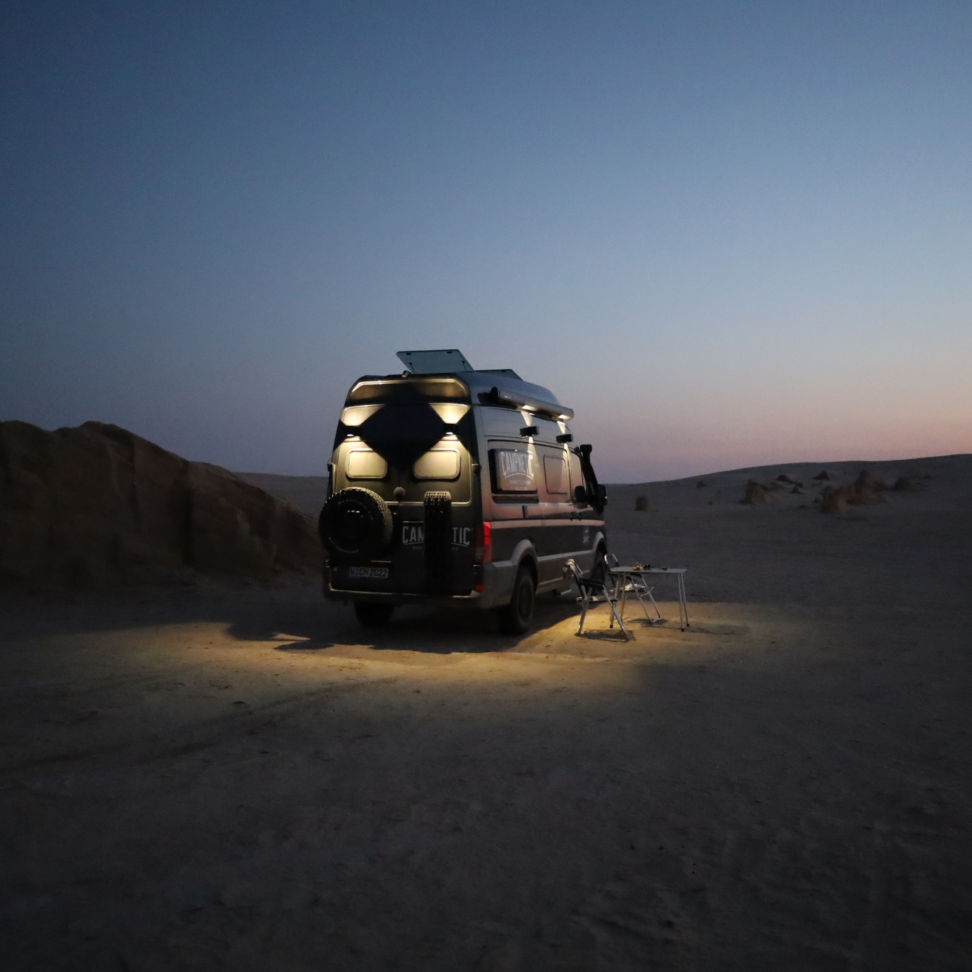 camper lampe warmes licht mit magnet