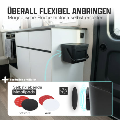 Campnetic magnetischer Abfalleimer für Campingküche und Außenmontage
