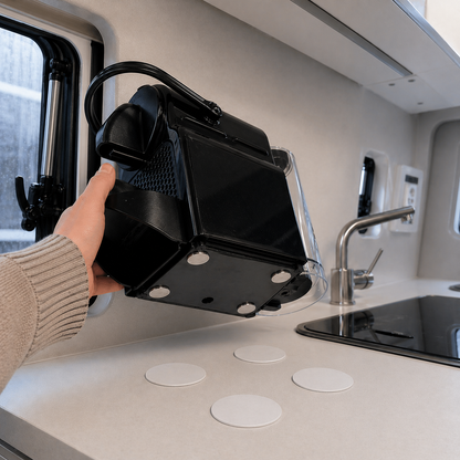 Klebemagnete mit 3M Klebefolie – selbstklebende Magnete für Vanlife Organisation
