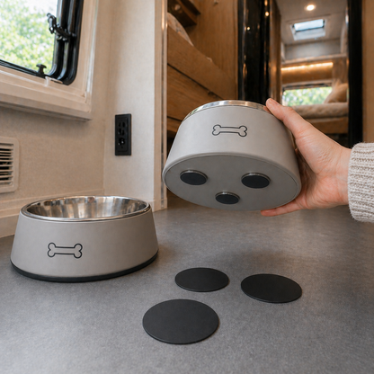 Selbstklebende Magnete für Wohnmobil Hundenapf – Klebemagnete mit starker 3M Klebefolie