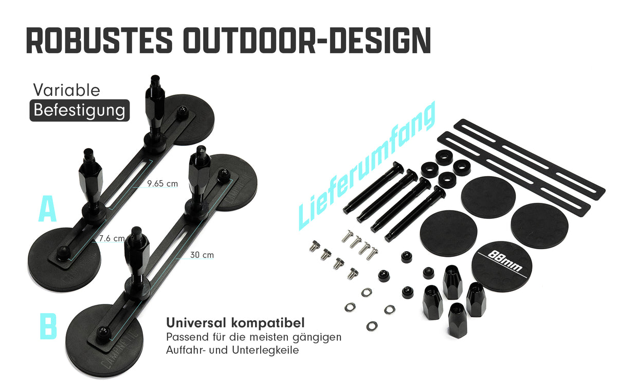 Support magnétique pour cales de roue - Universel