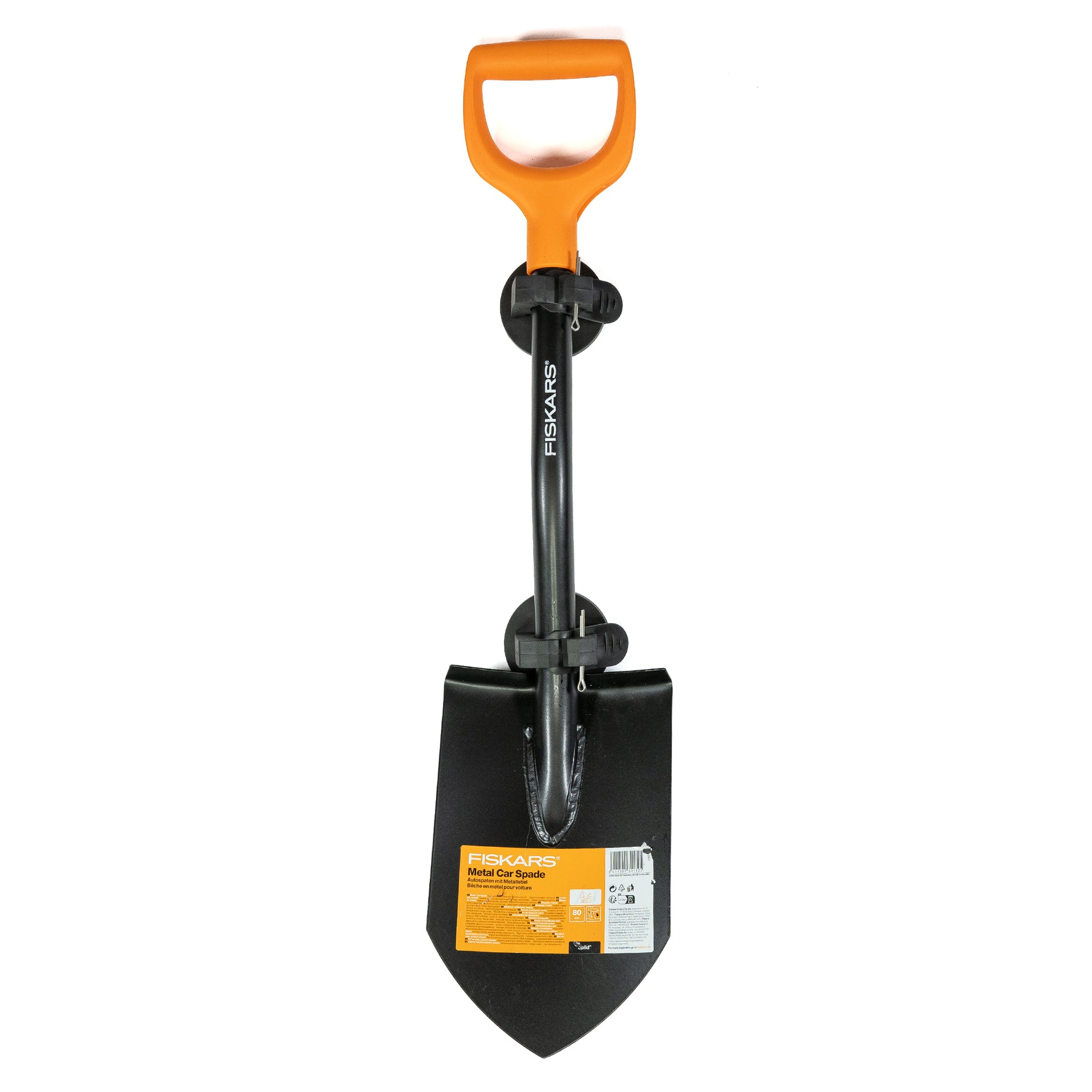 Fiskars Spaten mit Magnethalterung
